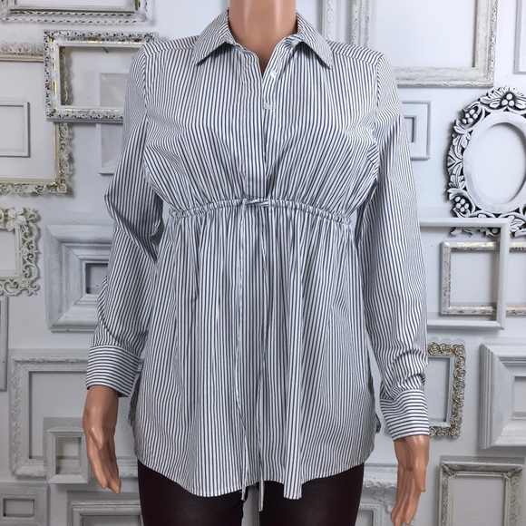 Motherhood Maternity Tops - Motherhood Maternity Striped Career Shirt Small